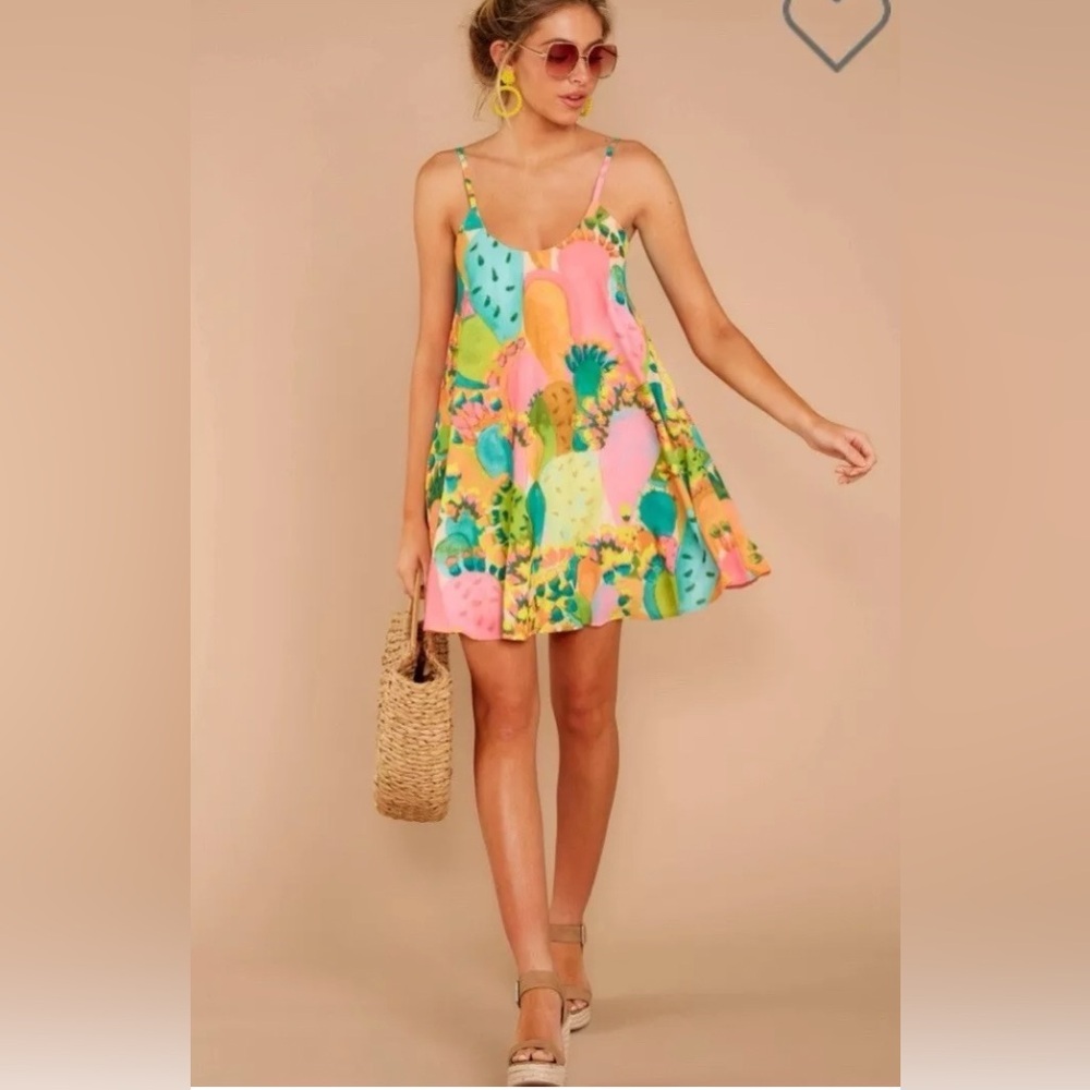 Anthropologie Multicolor Tropical Dress